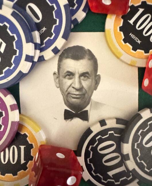 Lansky Photo with Poker Chips